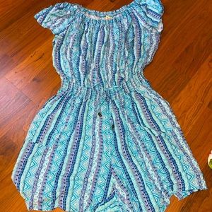 Bohemian Shorts Romper 💚💙